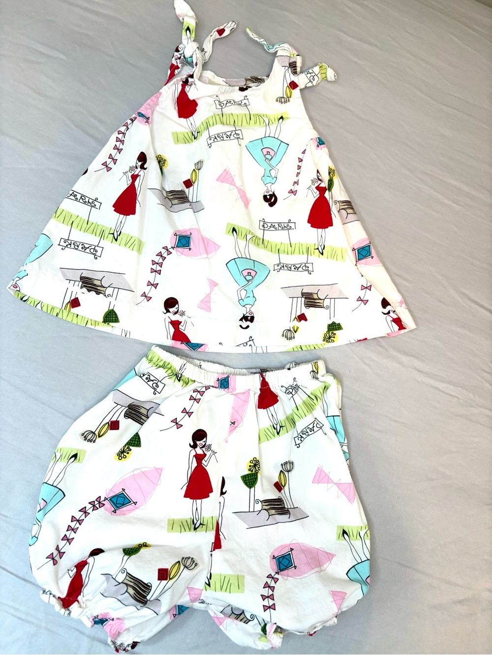 Vintage Chicken Noodle San Francisco 2T Cotton Park Print Set